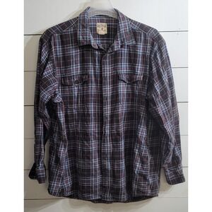 Vtg Redhead Brand Black Blue Red Plaid Flannel Long Sleeve Button Down EC 2XLT